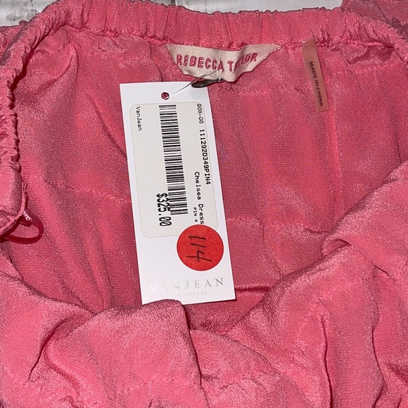 NWT Rebecca Taylor Dress salmon Size 4 Ruffles - Picture 2 of 4